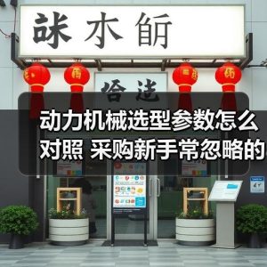 动力机械选型参数怎么对照 采购新手常忽略的5个匹配问题