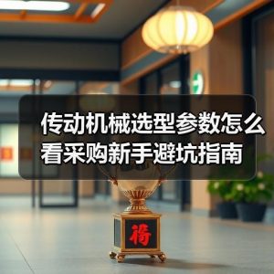 传动机械选型参数怎么看采购新手避坑指南